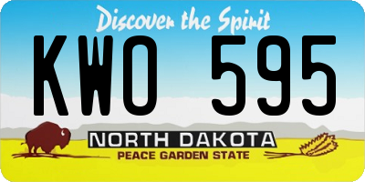 ND license plate KWO595