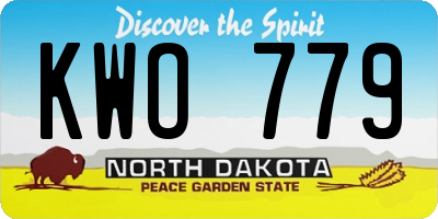 ND license plate KWO779