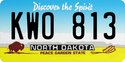 ND license plate KWO813
