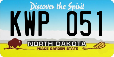 ND license plate KWP051