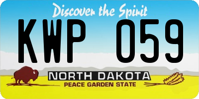 ND license plate KWP059
