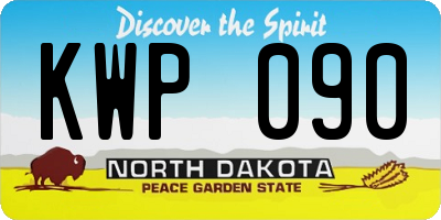 ND license plate KWP090