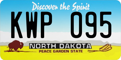 ND license plate KWP095