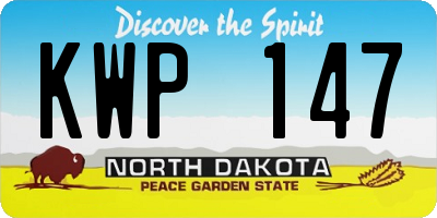 ND license plate KWP147