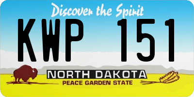 ND license plate KWP151