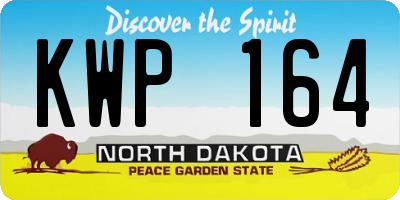 ND license plate KWP164