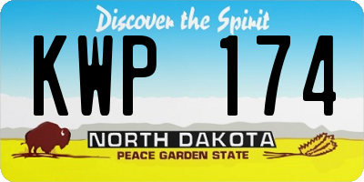 ND license plate KWP174