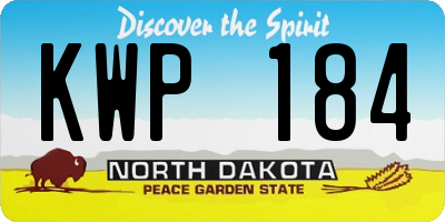 ND license plate KWP184