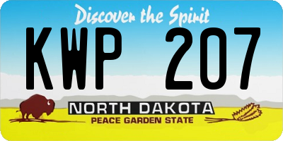ND license plate KWP207