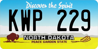 ND license plate KWP229