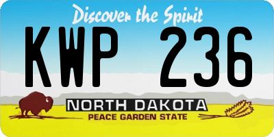 ND license plate KWP236