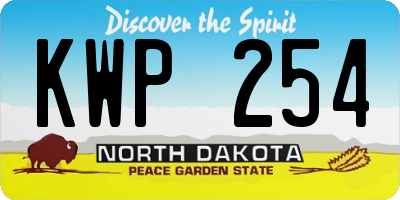 ND license plate KWP254