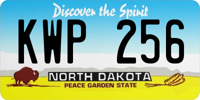 ND license plate KWP256