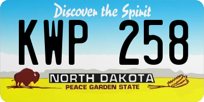 ND license plate KWP258