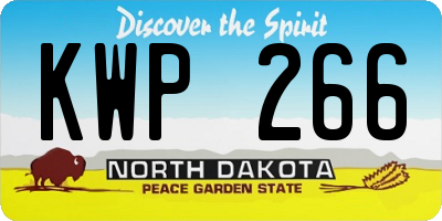 ND license plate KWP266