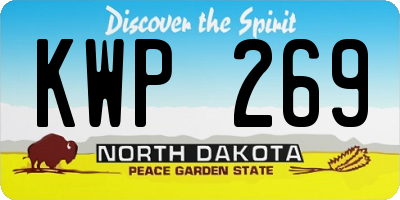 ND license plate KWP269