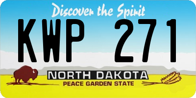 ND license plate KWP271