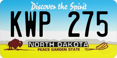 ND license plate KWP275