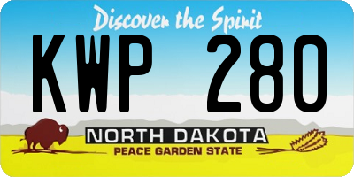 ND license plate KWP280