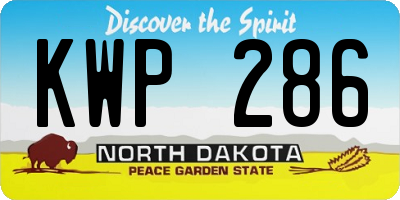 ND license plate KWP286