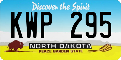ND license plate KWP295