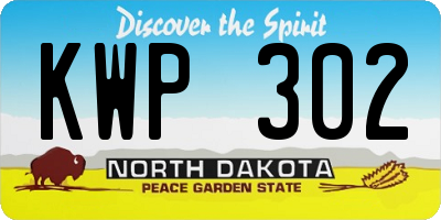 ND license plate KWP302