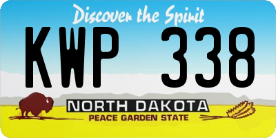 ND license plate KWP338