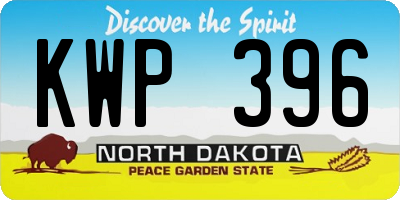 ND license plate KWP396