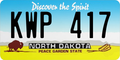 ND license plate KWP417