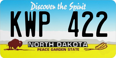 ND license plate KWP422