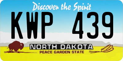 ND license plate KWP439