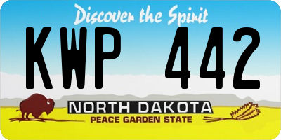 ND license plate KWP442