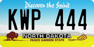 ND license plate KWP444