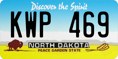ND license plate KWP469