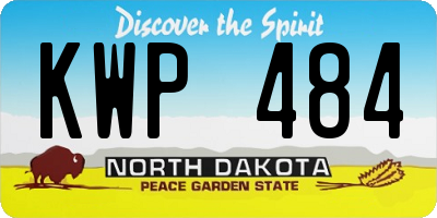 ND license plate KWP484