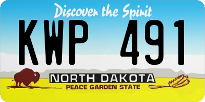 ND license plate KWP491