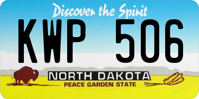 ND license plate KWP506