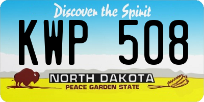 ND license plate KWP508