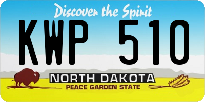 ND license plate KWP510