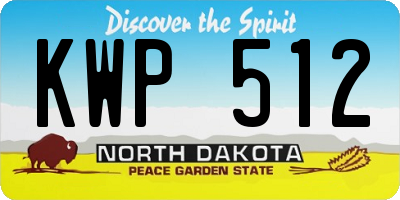 ND license plate KWP512