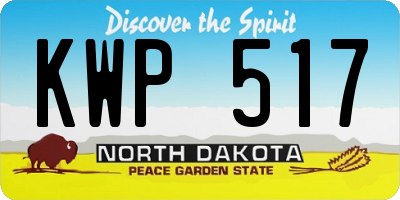 ND license plate KWP517