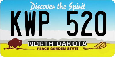 ND license plate KWP520