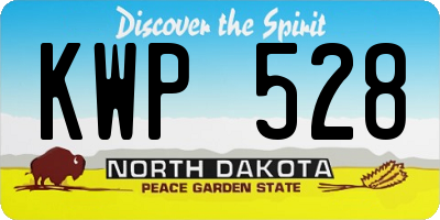 ND license plate KWP528
