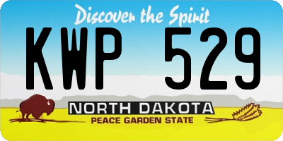 ND license plate KWP529