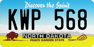 ND license plate KWP568