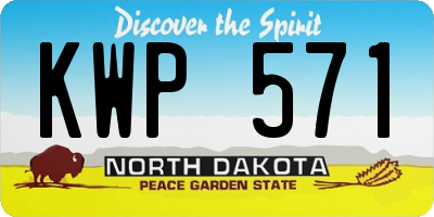 ND license plate KWP571