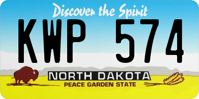 ND license plate KWP574