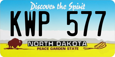 ND license plate KWP577