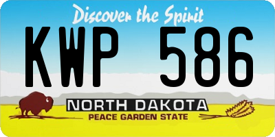 ND license plate KWP586