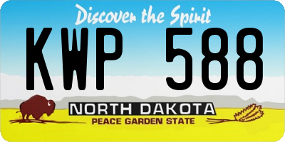 ND license plate KWP588
